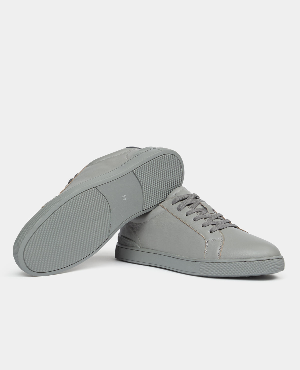 Grey Parma Leather Trainer