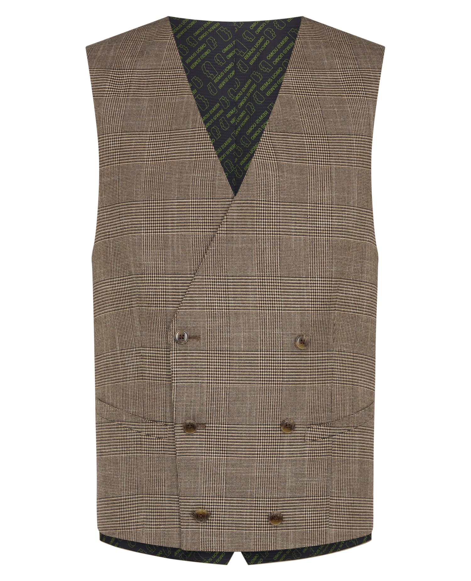 Man wearing a grey Slim Fit Double Breasted Suit Jacket