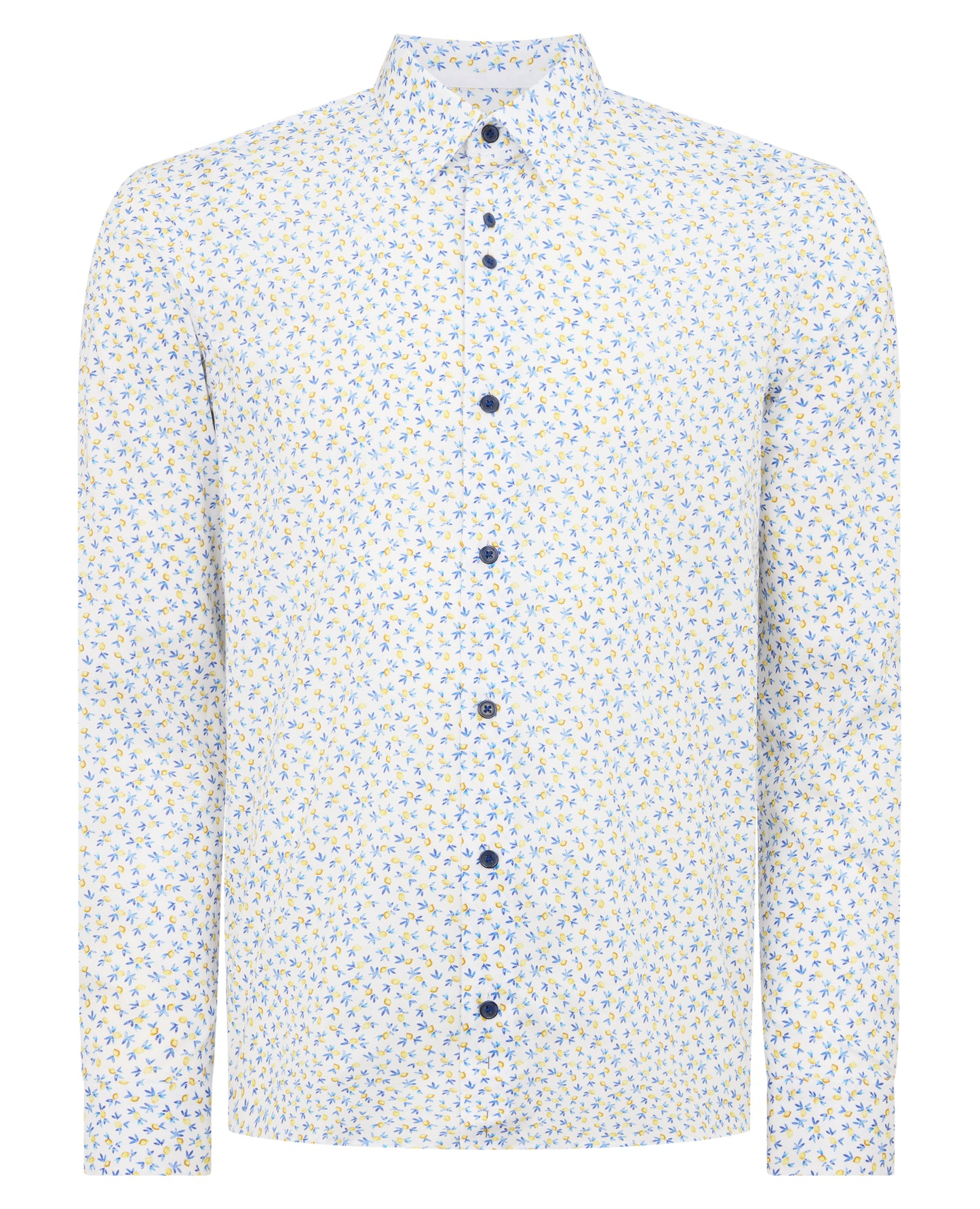 Regular Fit Print Cotton-Stretch Shirt