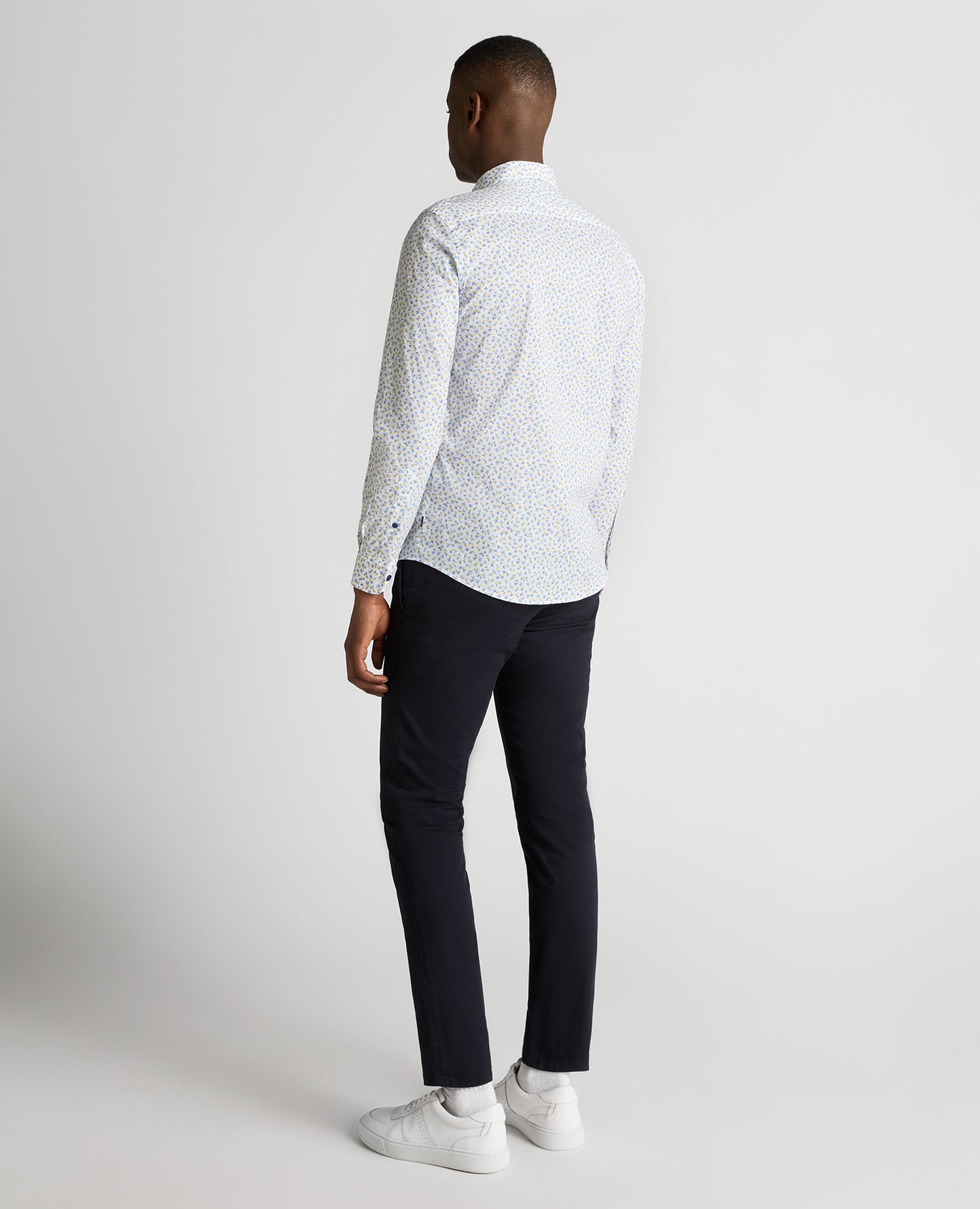 Regular Fit Print Cotton-Stretch Shirt