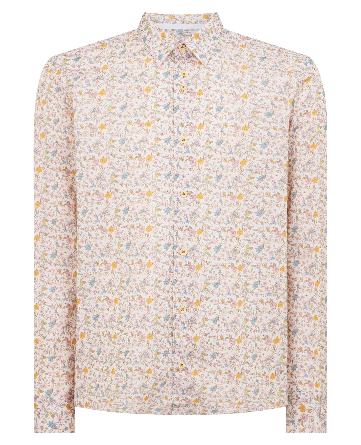 Regular Fit Print Cotton-Stretch Shirt