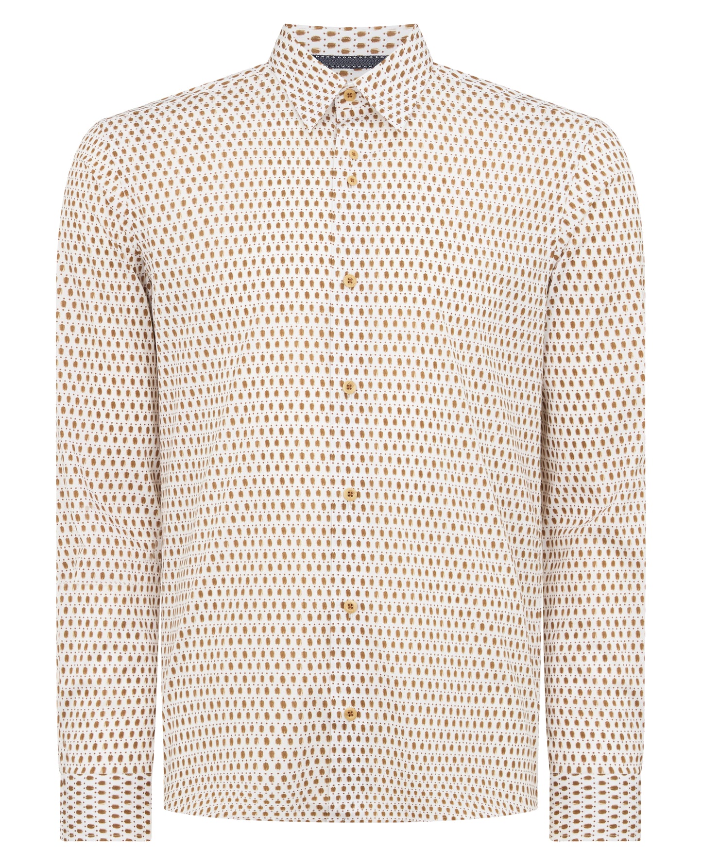 Regular Fit Print Cotton-Stretch Shirt