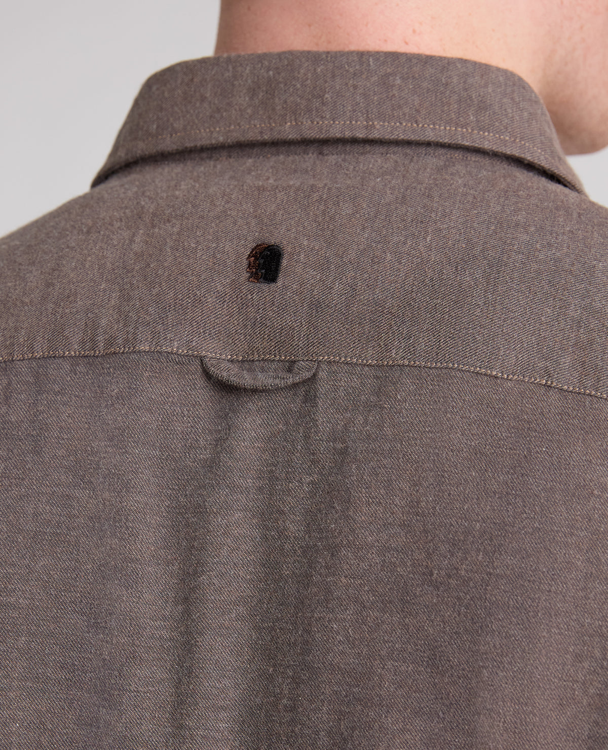 Brown Brushed Cotton Shirt
