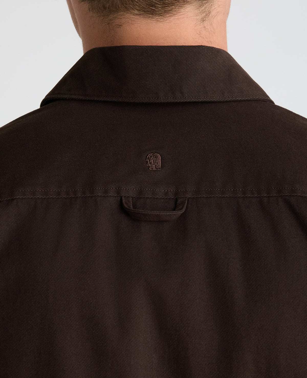 Dark Brown Organic Cotton Blend Shacket
