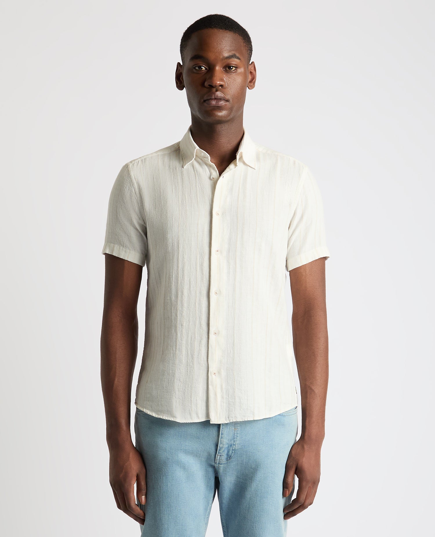 cream dress shirt slim fit Marquis Mens Slim Fit Off White Cotton Blend Dress Shirt, 18 1/2 / 36/37