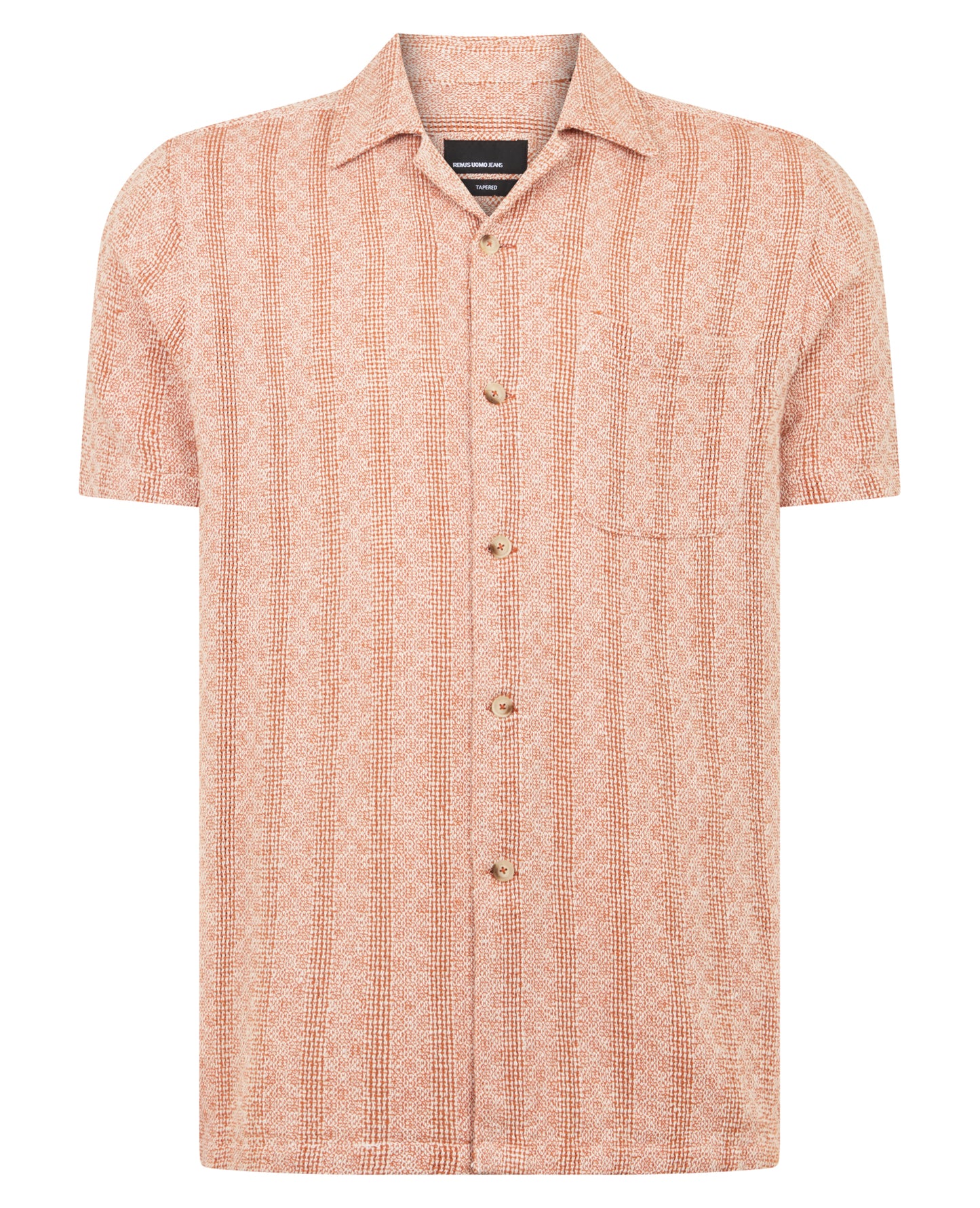 Tapered Fit Two-Tone Textured Shirt