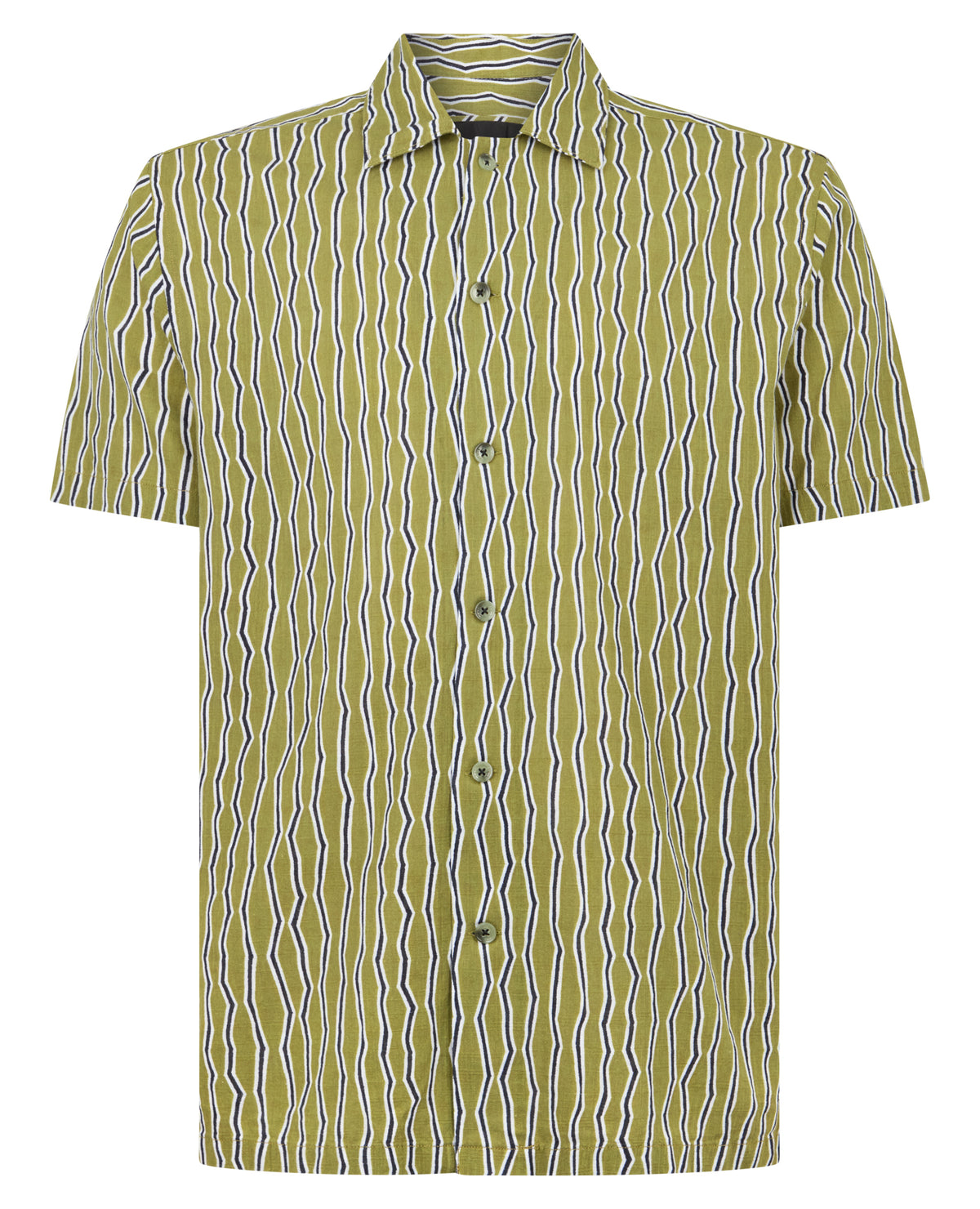 Man wearing a green casual shirt