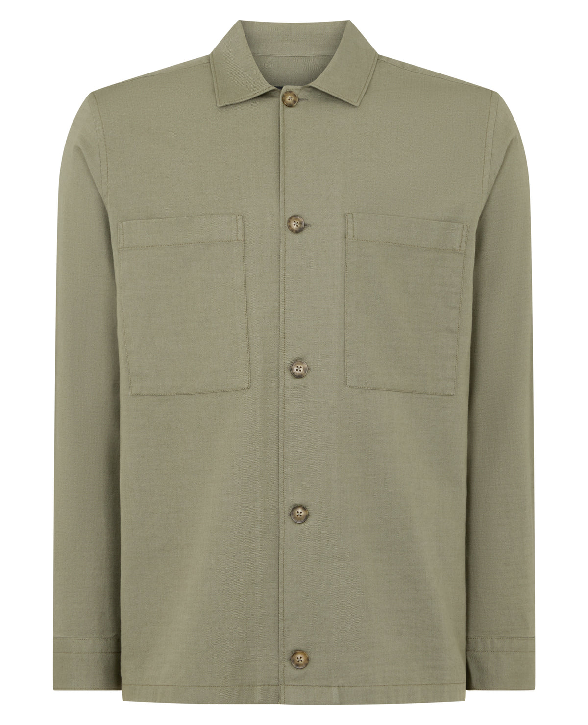 Man wearing a green casual shirt