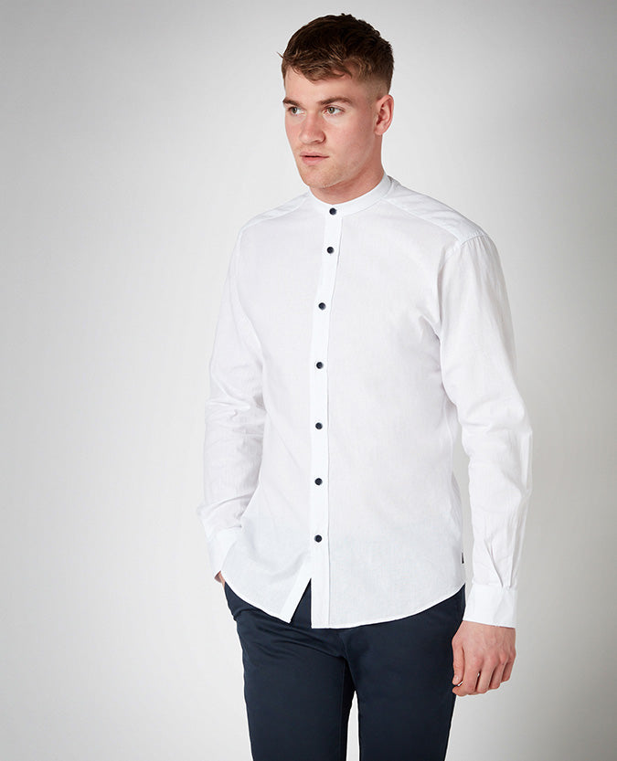 Tapered Fit Cotton Shirt