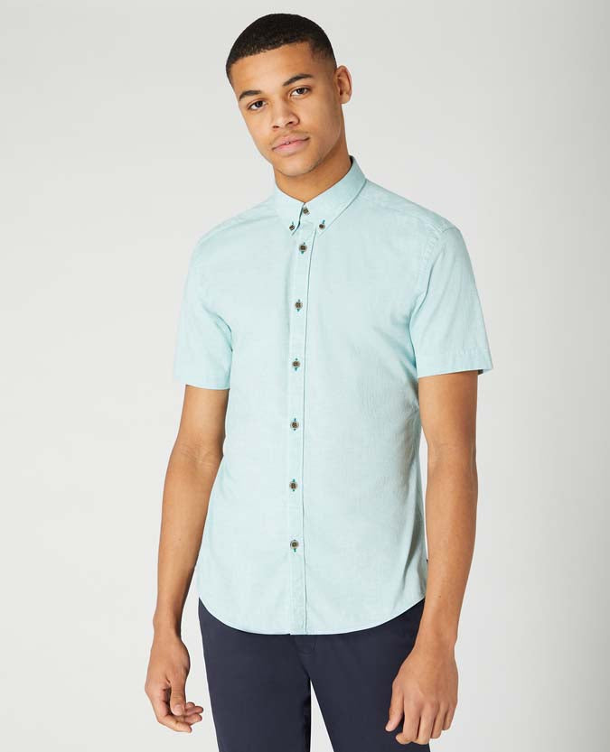 Slim Fit Cotton Short Sleeve Shirt