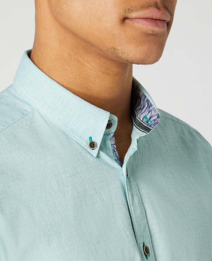 Slim Fit Cotton Short Sleeve Shirt