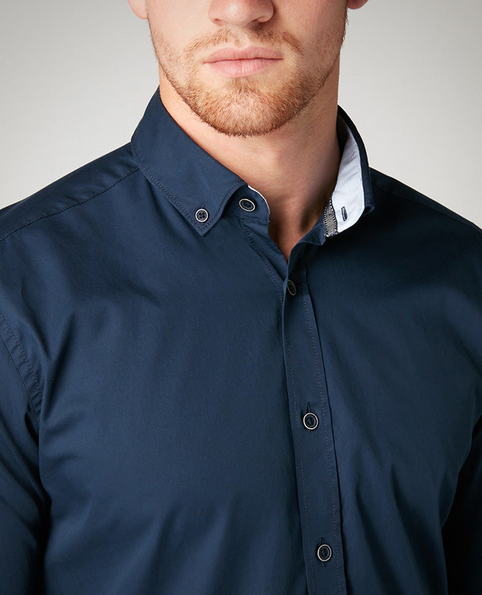 Tapered Fit Cotton Shirt