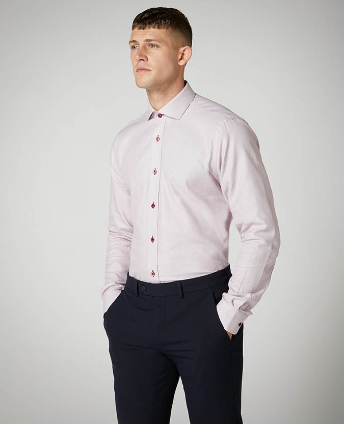Tapered Fit Printed Cotton Shirt