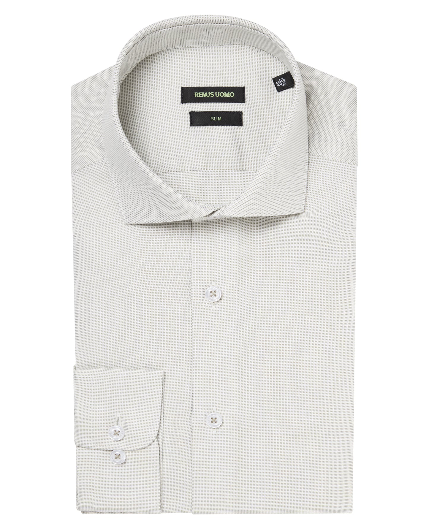 Man wearing a green Slim Fit Cotton Shirt