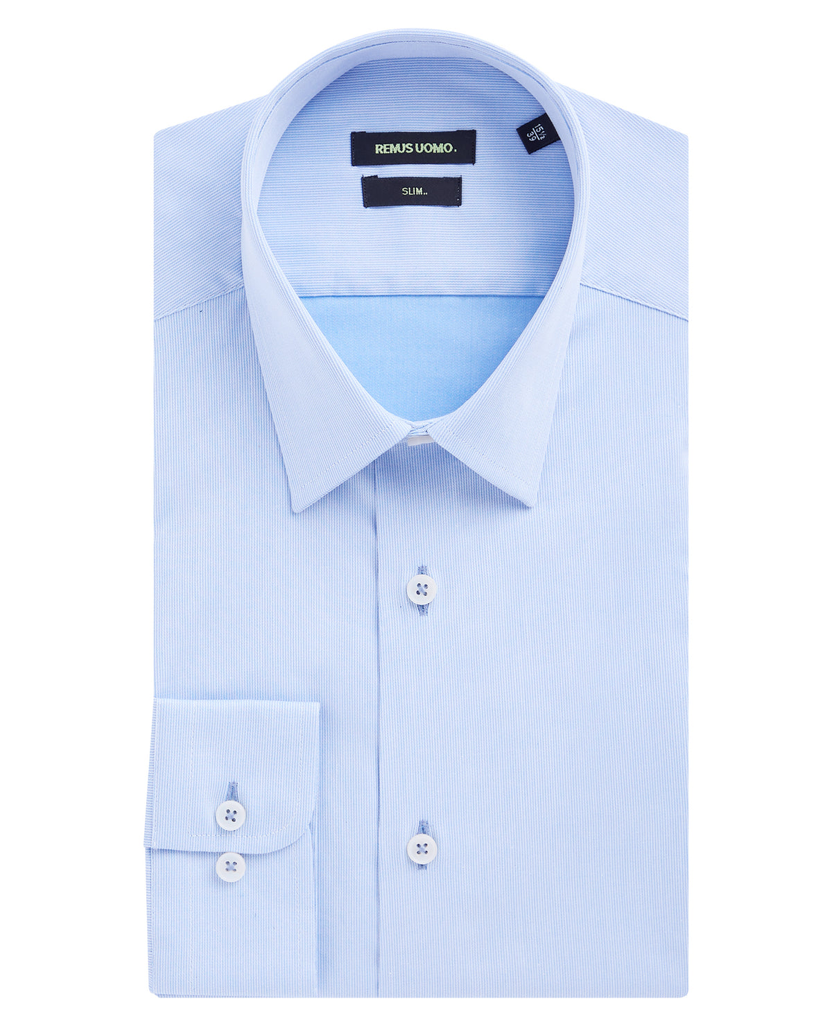 Man wearing a blue formal shirt