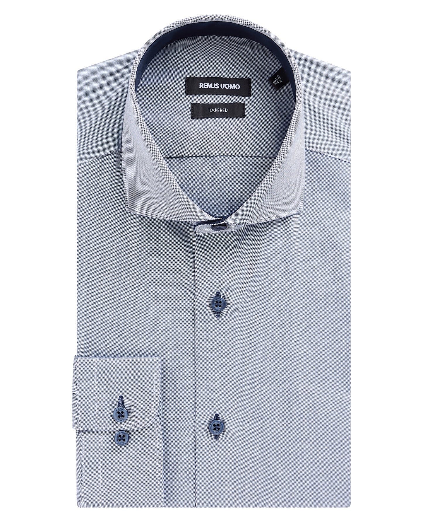 Tapered Fit Contrast Cotton Shirt