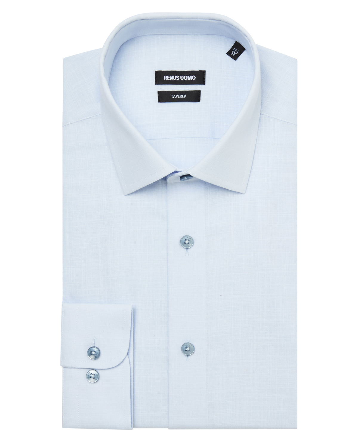 Man wearing a blue formal shirt