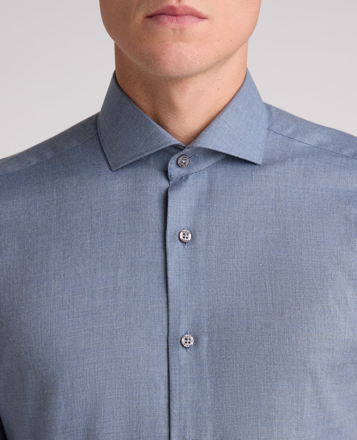 Blue Tapered Fit Cotton Shirt