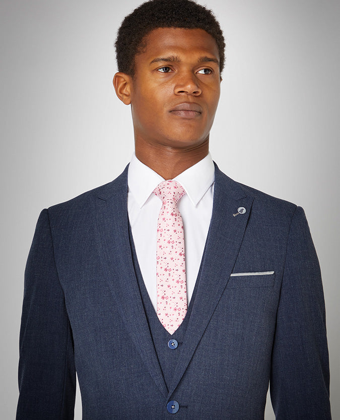 Floral Microfibre Narrow Tie
