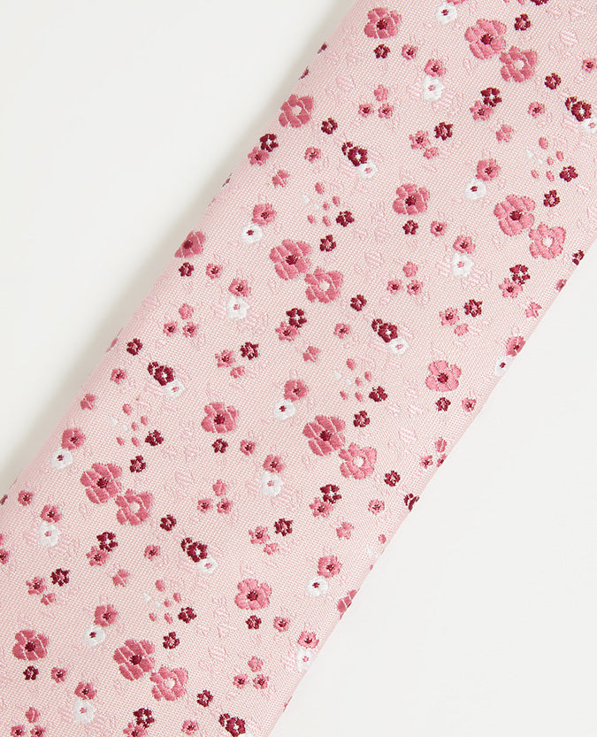 Floral Microfibre Narrow Tie