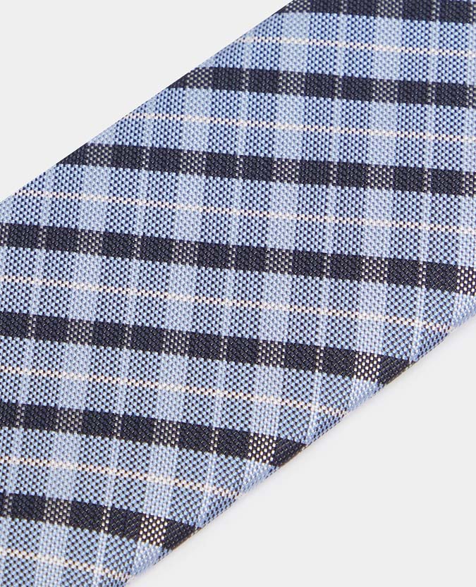 Checked Pure Silk Tie