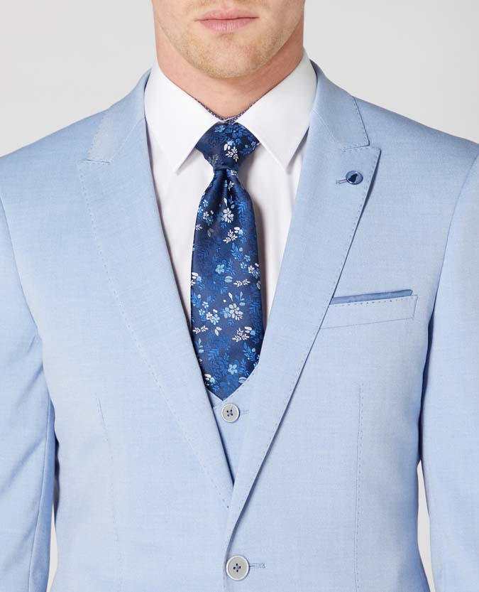 Floral Microfibre Narrow Tie