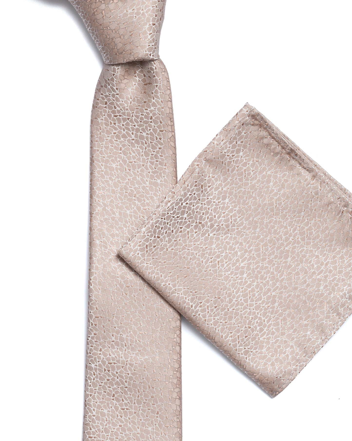 Brown Micro Pattern Print Tie