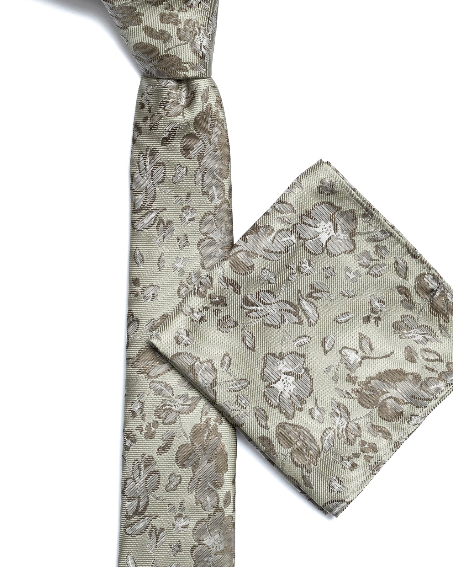 Green Floral Print Tie