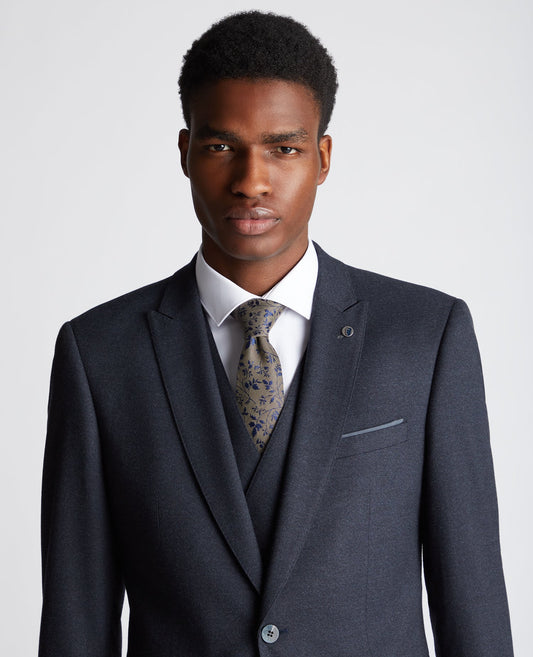 Man wearing a brown Floral Silk-Blend Tie