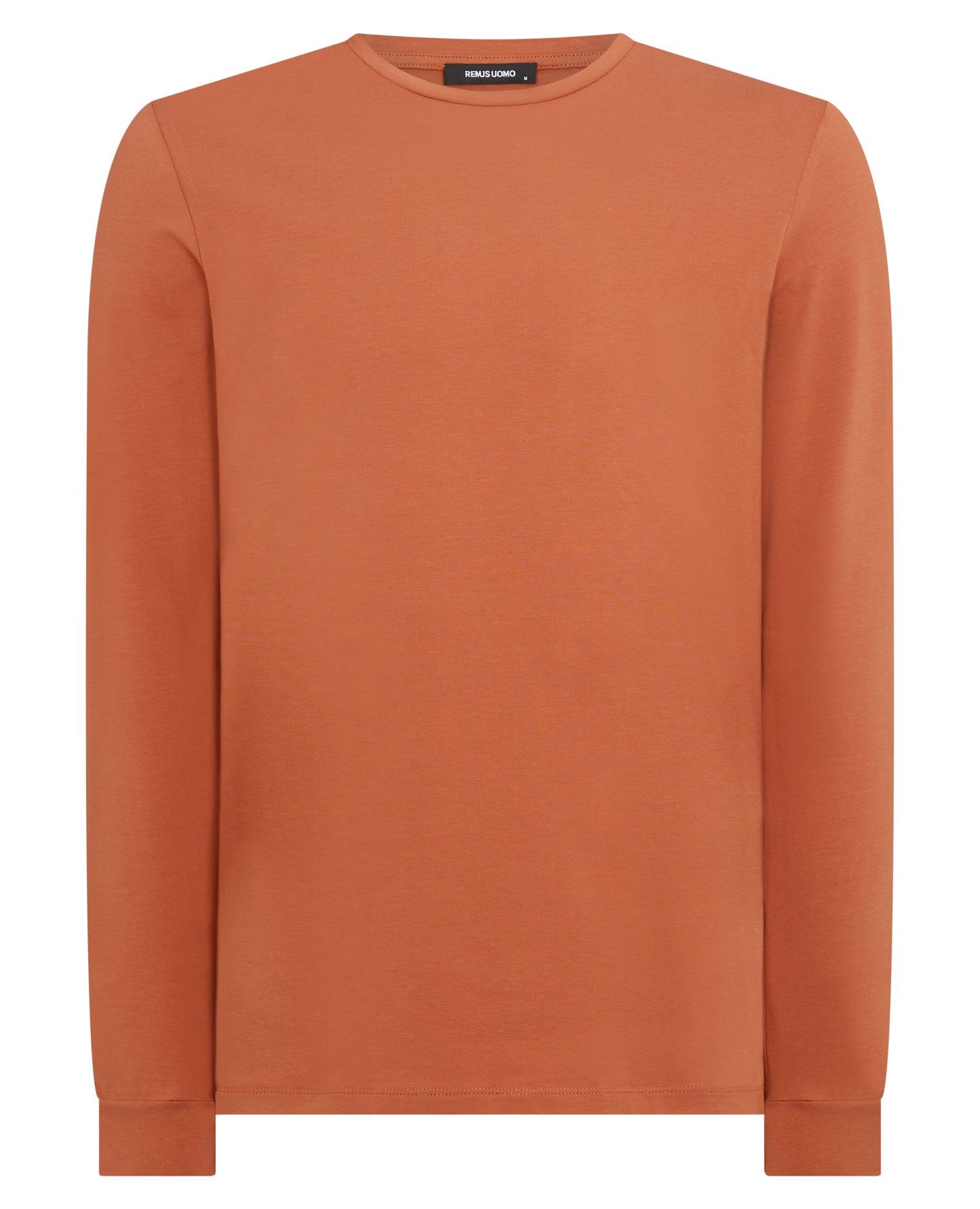 Tapered Fit Cotton-Stretch Long Sleeve T-Shirt