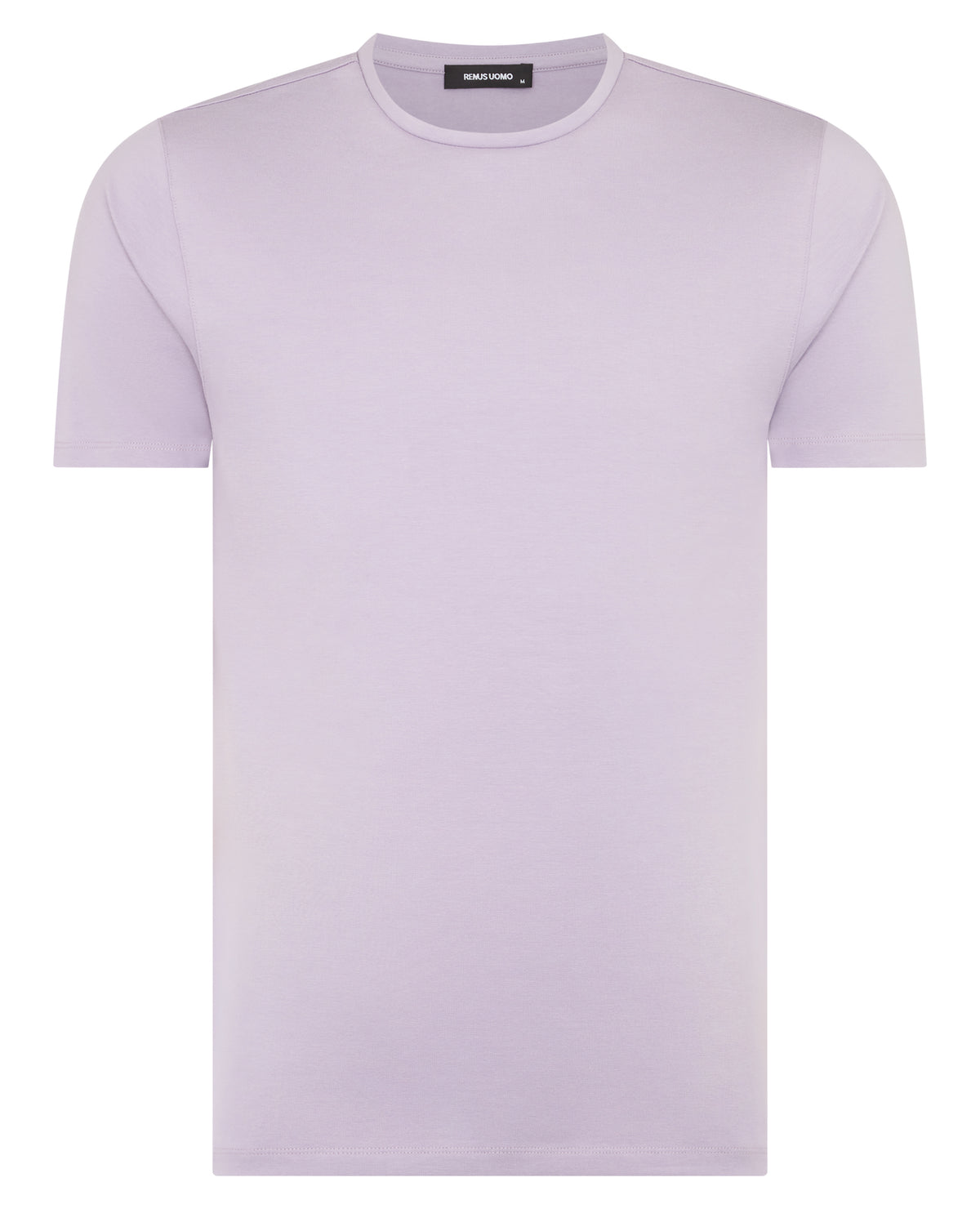 Man wearing a purple t-shirt