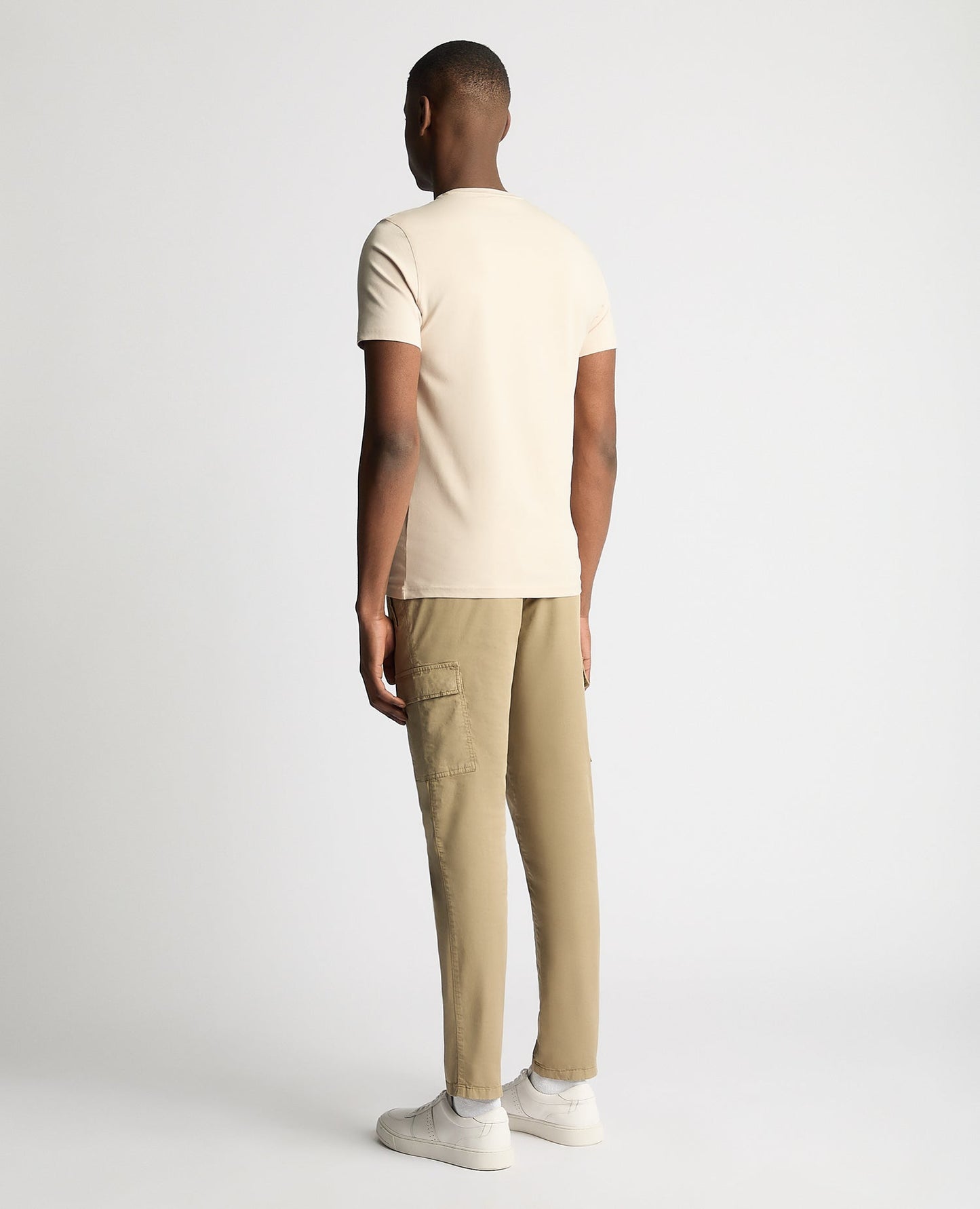 Tapered Fit Cotton-Stretch T-Shirt