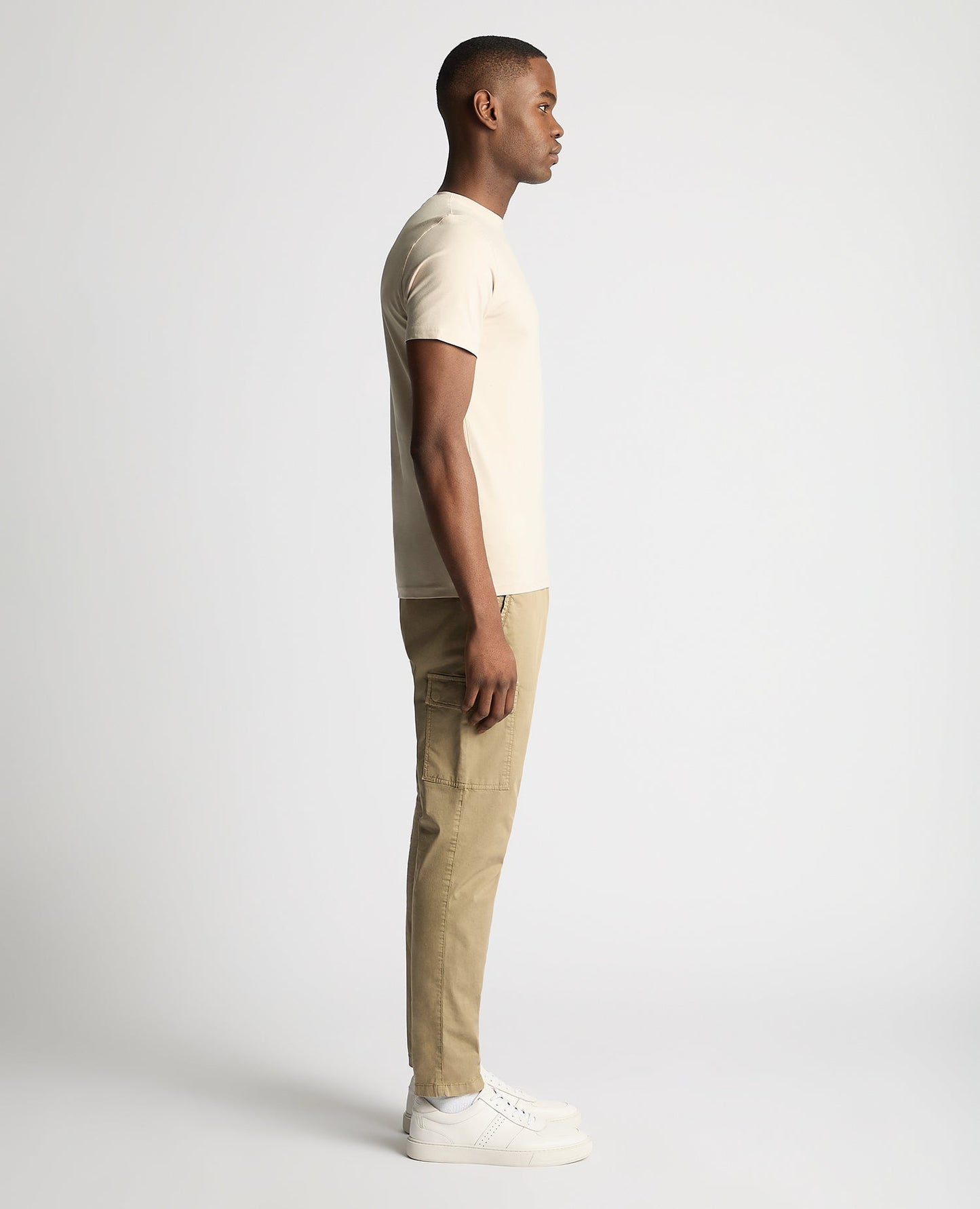 Tapered Fit Cotton-Stretch T-Shirt