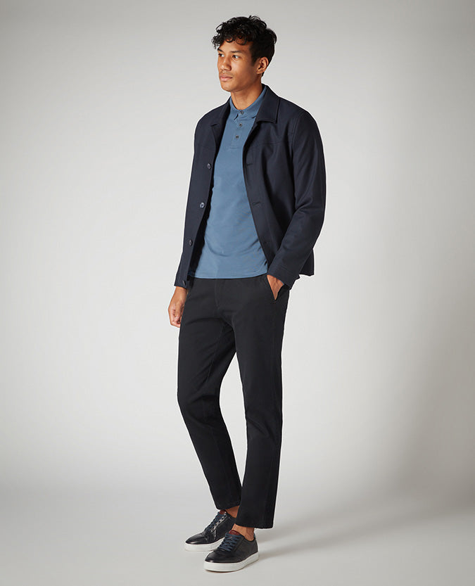 Tapered Fit Cotton-Stretch Polo Shirt