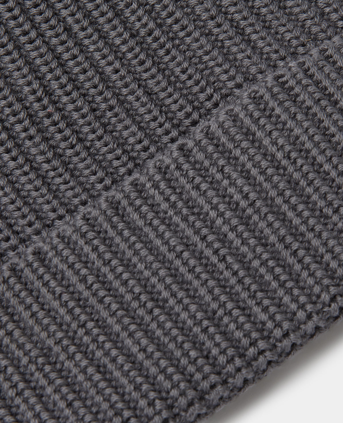 Grey Rib Knit Hat