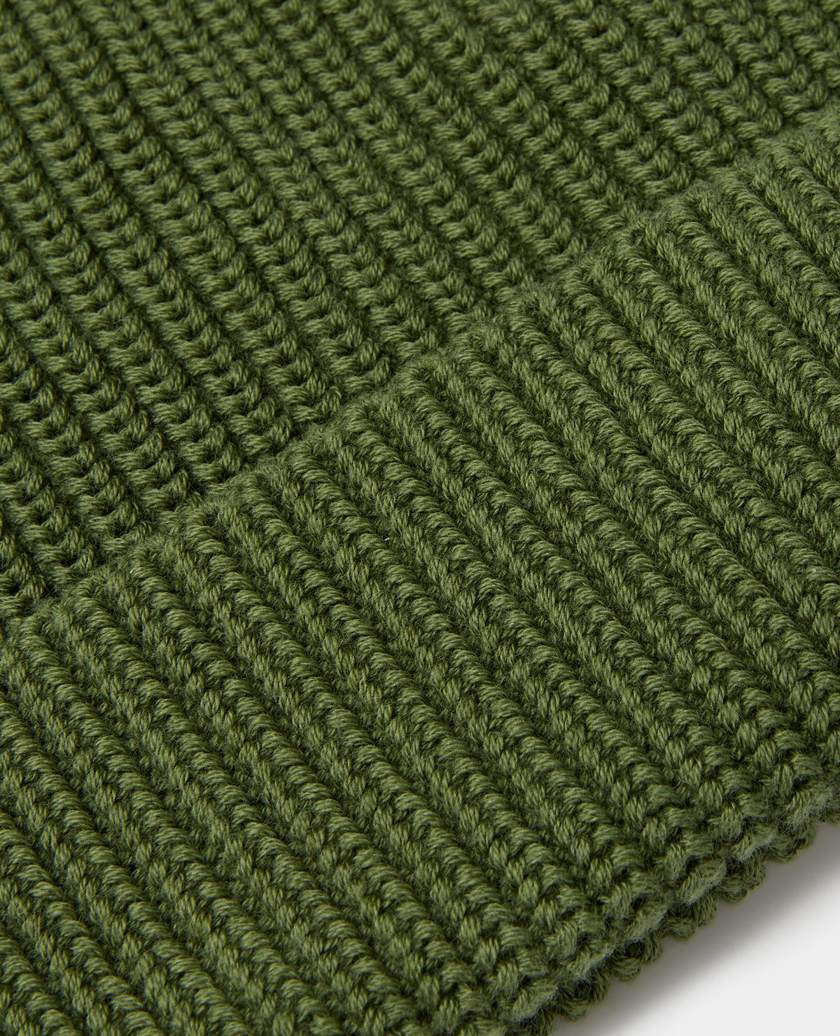 Green Rib Knit Hat