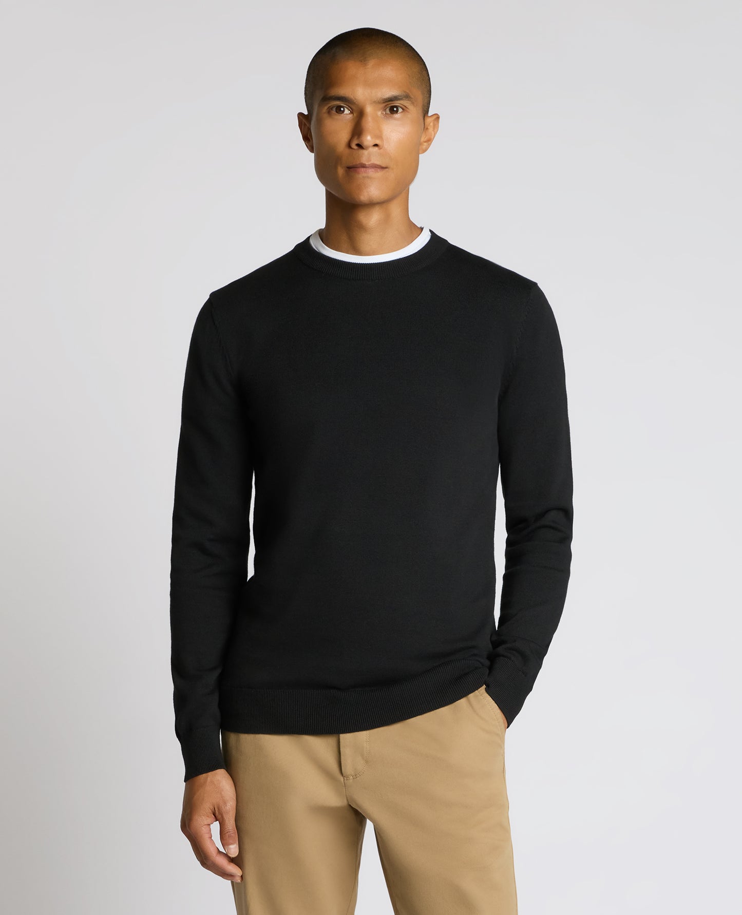 Crew Neck Cotton Sweater