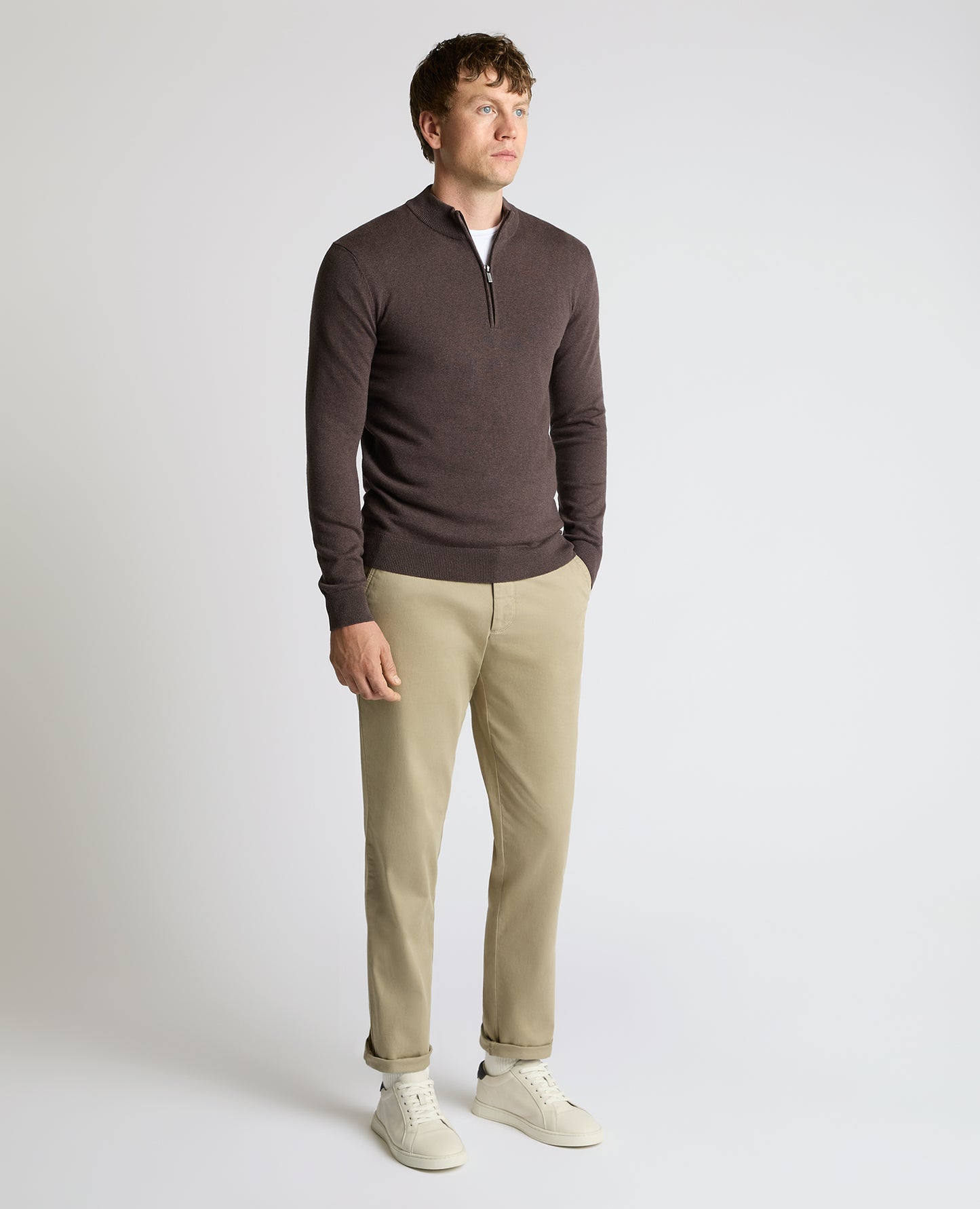 Half Zip Cotton Sweater