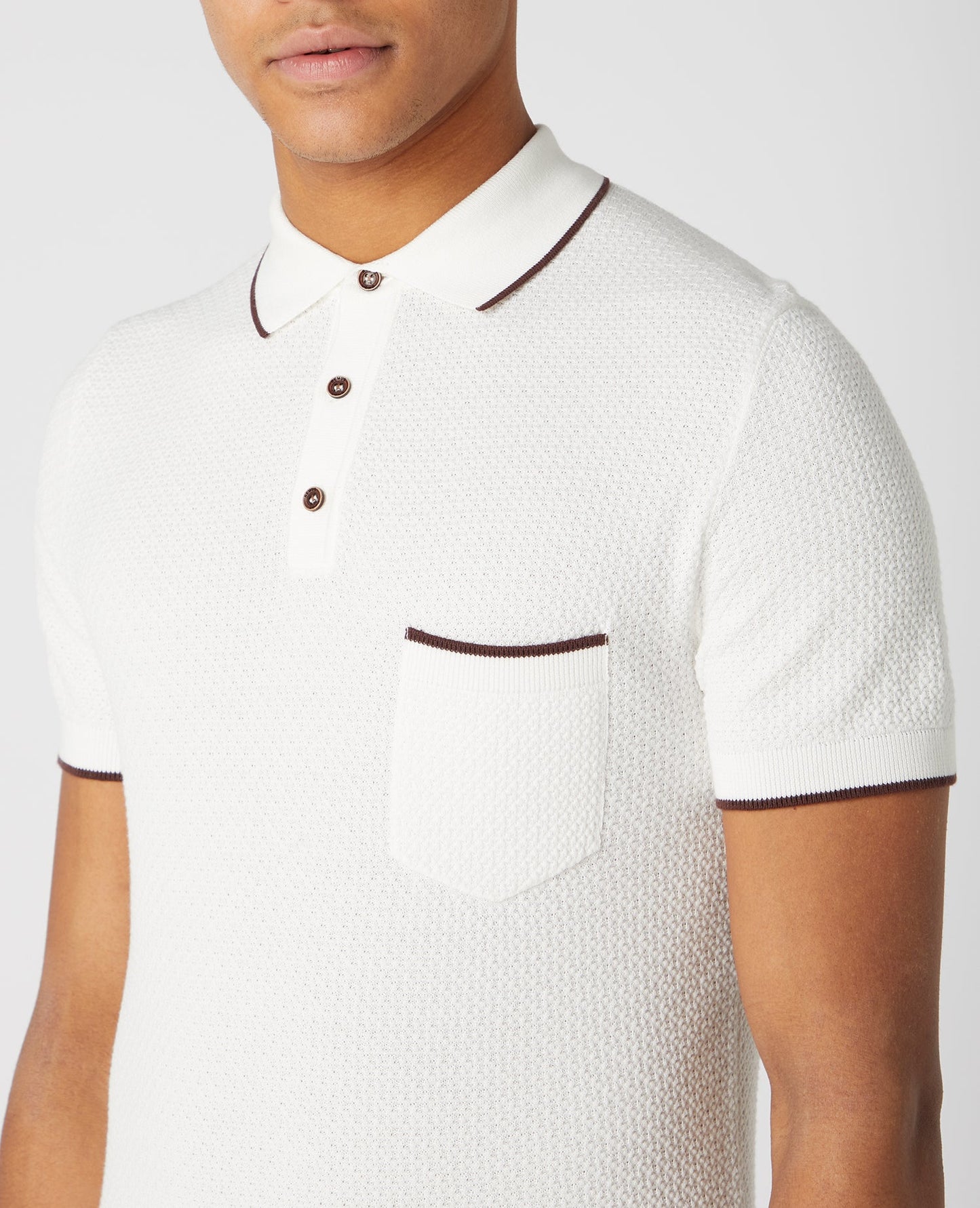 Slim Fit Knitted Cotton Short-Sleeve Polo Shirt