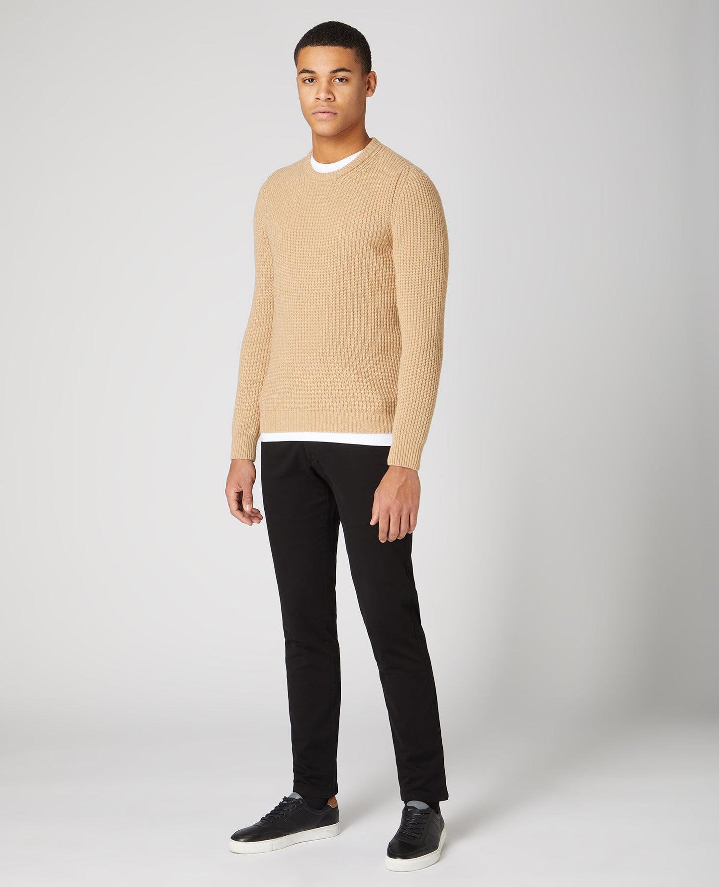 Tapered Fit Wool Rich Sweater