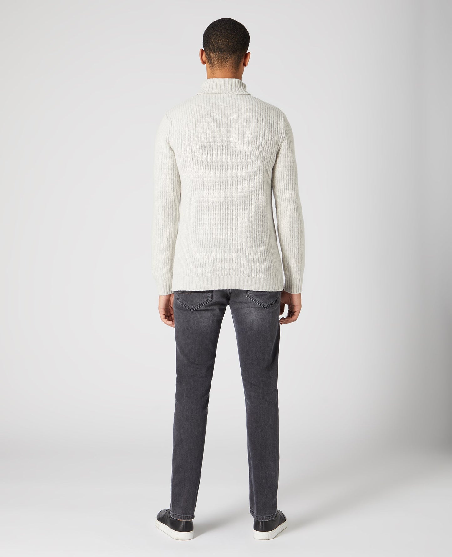 Tapered Fit Wool-Rich Roll Neck Sweater