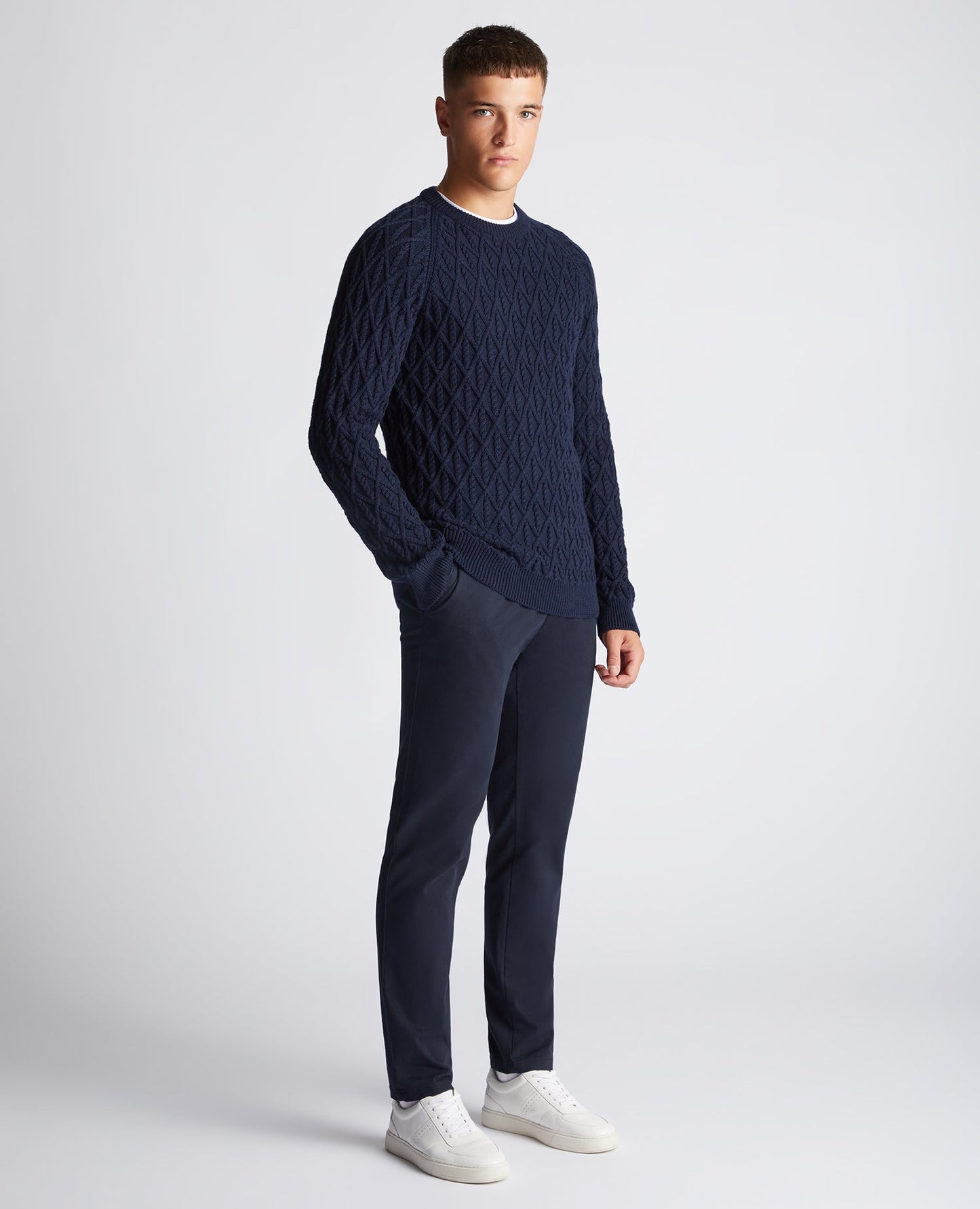 Tapered Fit Merino Wool-Blend Sweater