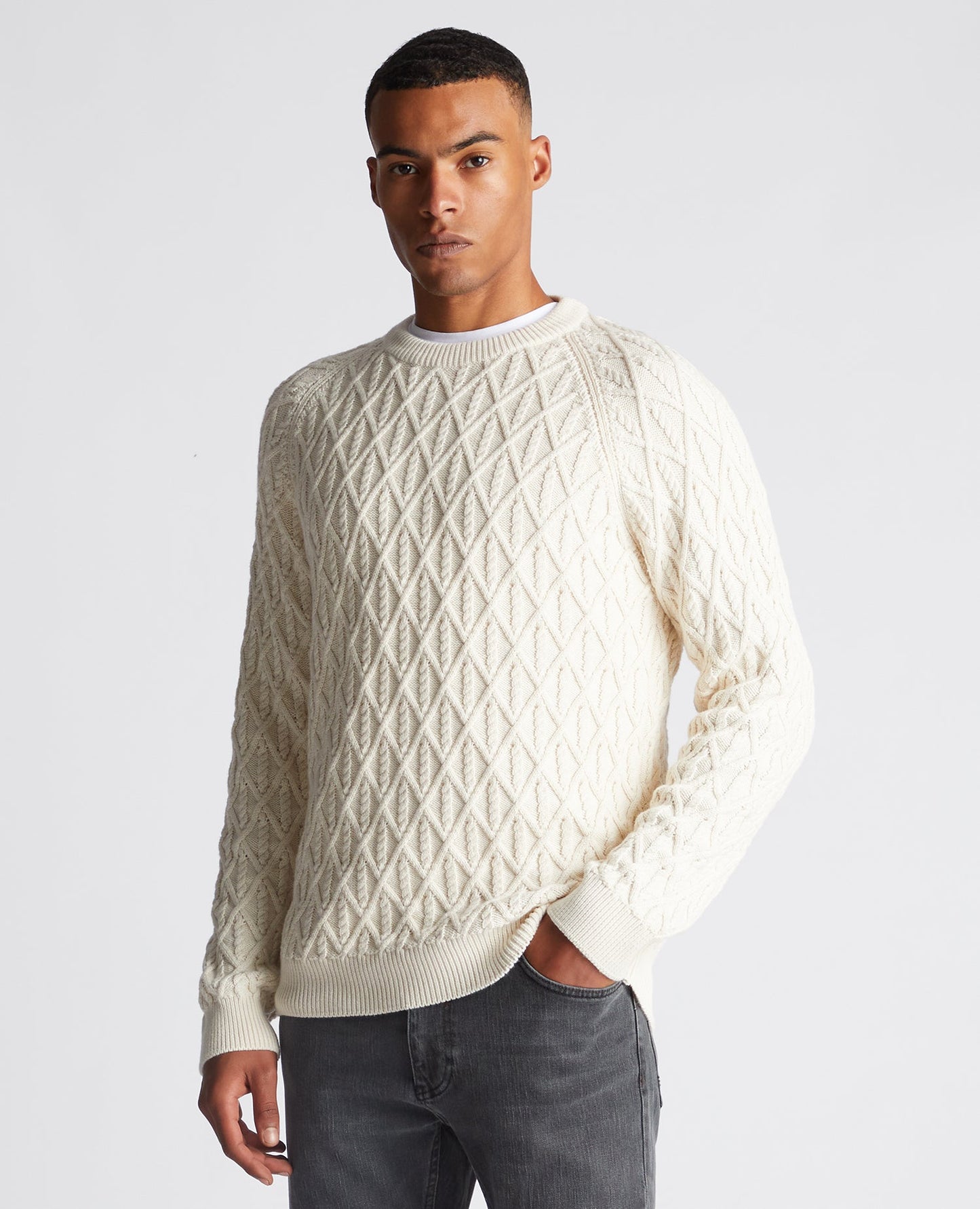 Tapered Fit Merino Wool-Blend Sweater