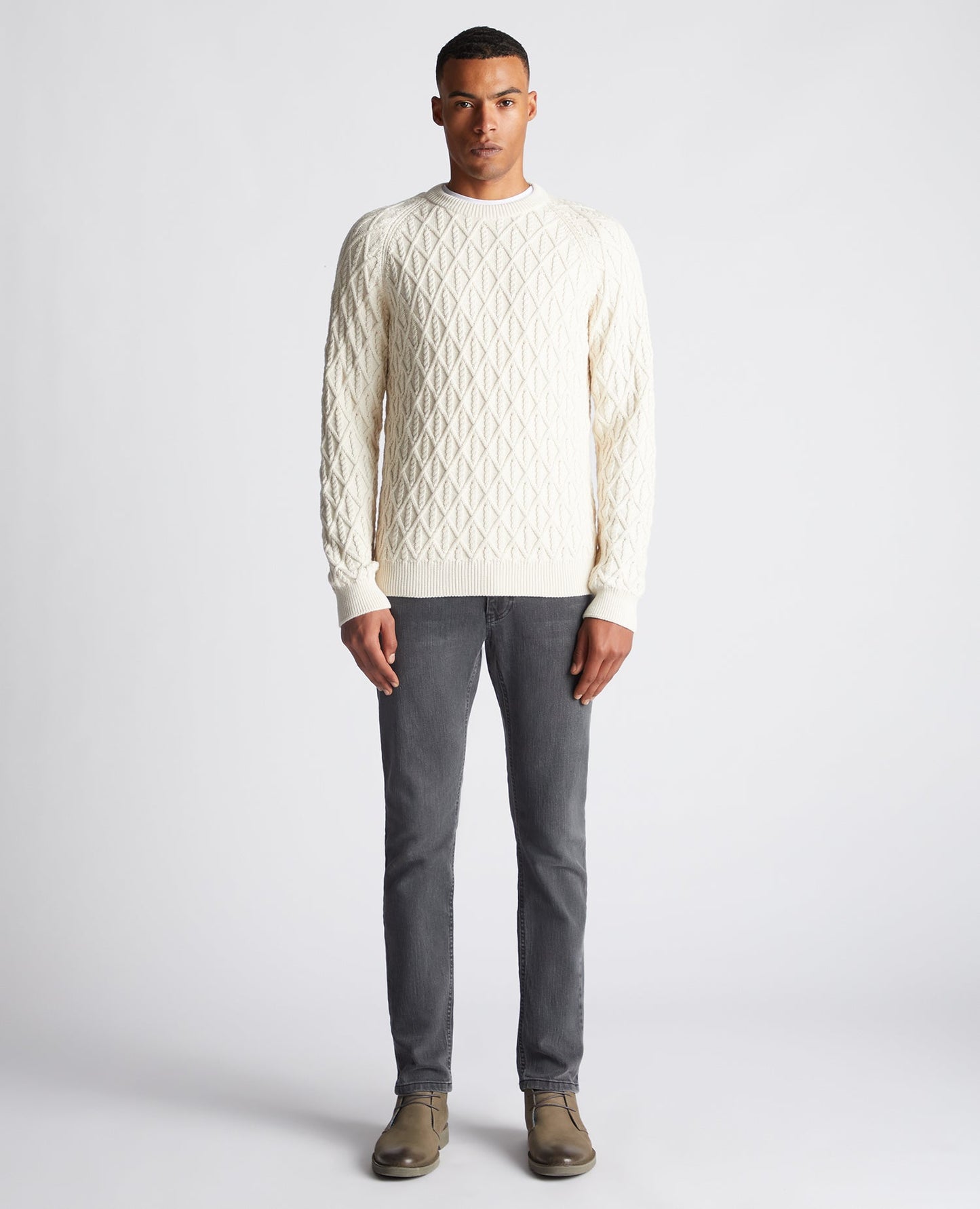 Tapered Fit Merino Wool-Blend Sweater