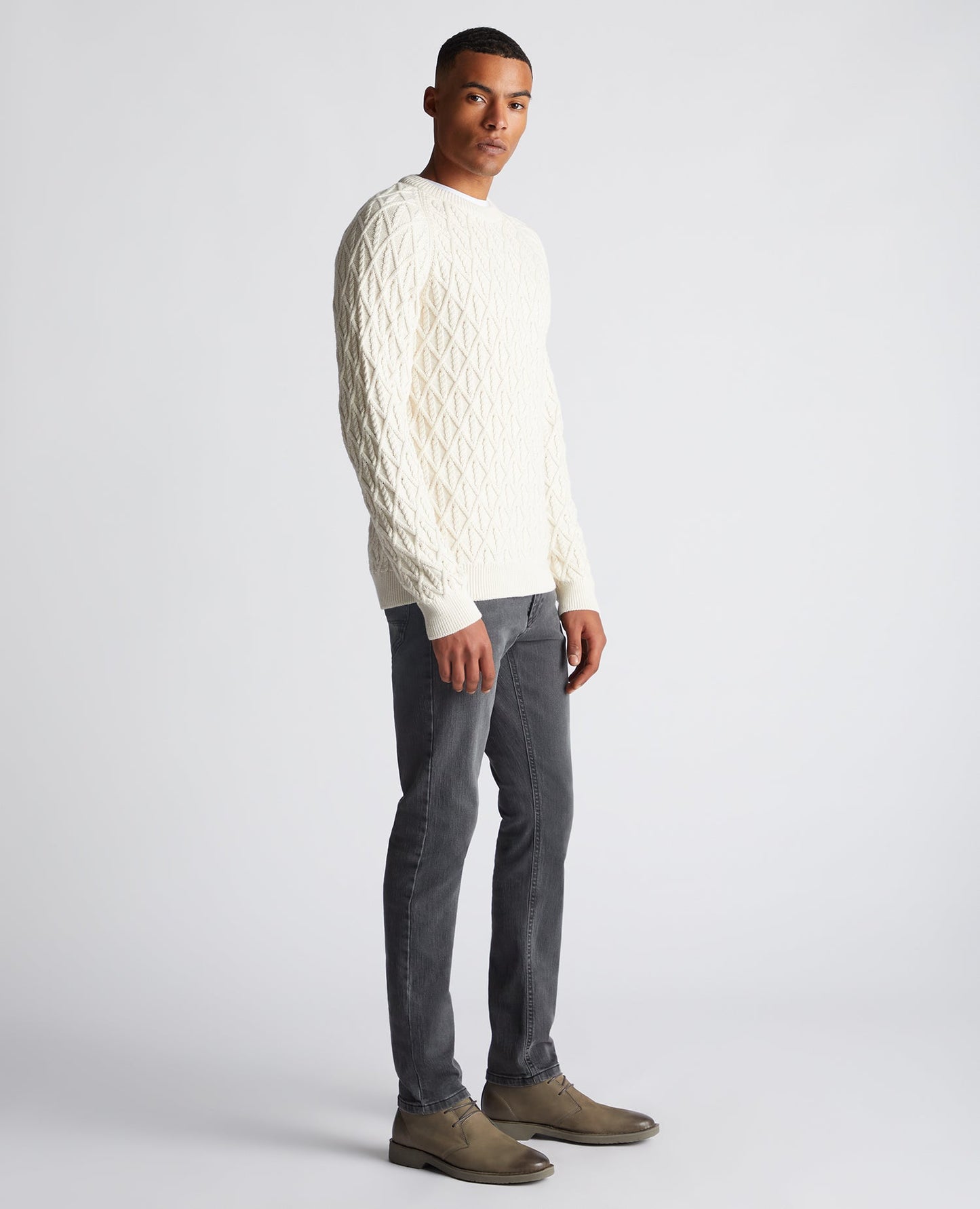 Tapered Fit Merino Wool-Blend Sweater