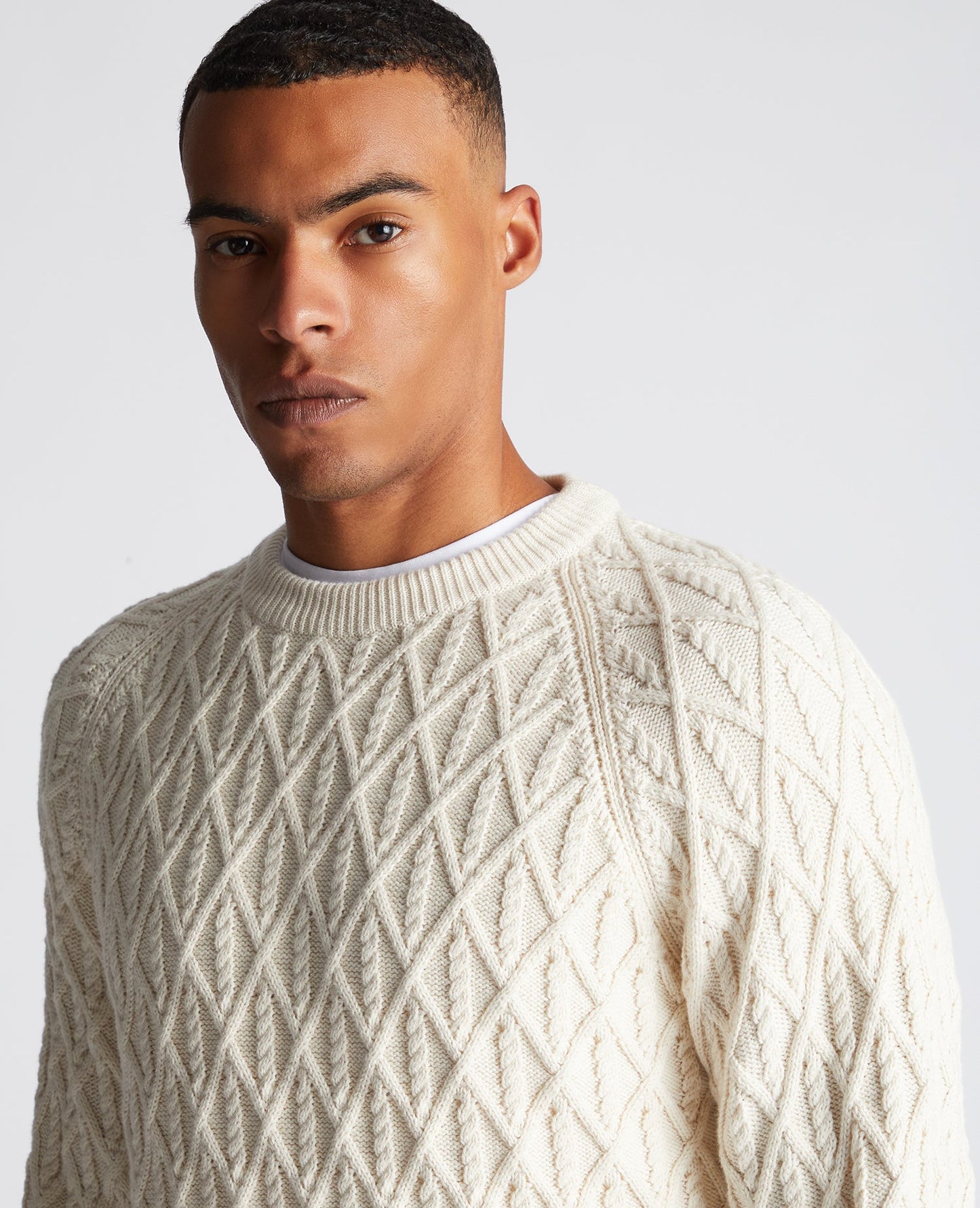 Tapered Fit Merino Wool-Blend Sweater