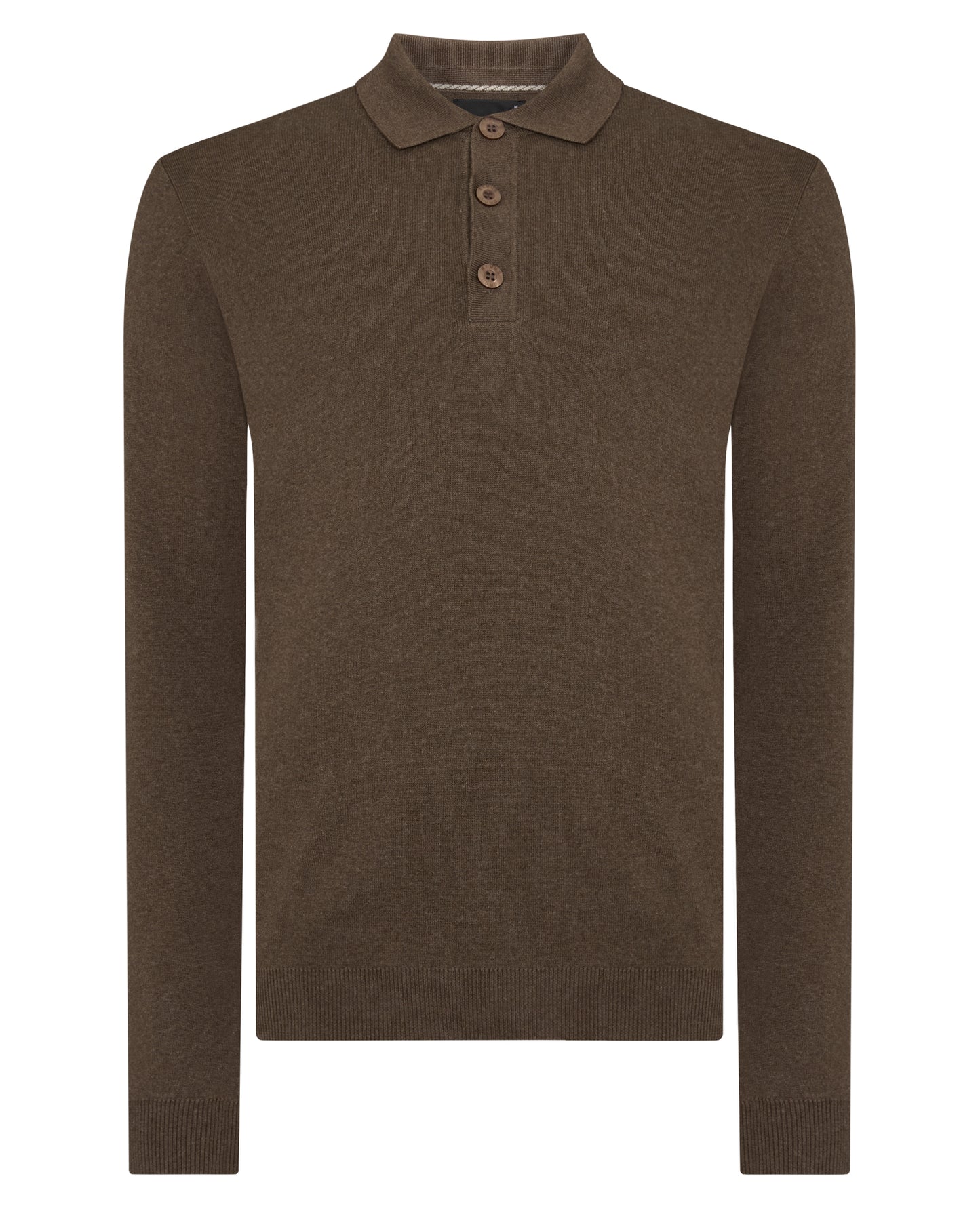 Long Sleeve Cotton Knit Polo