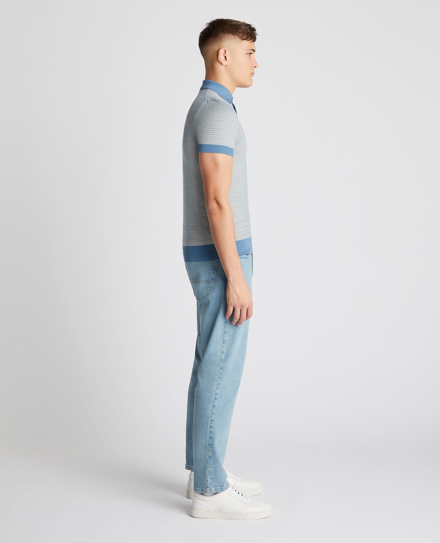 Knitted Cotton Short-Sleeve Polo
