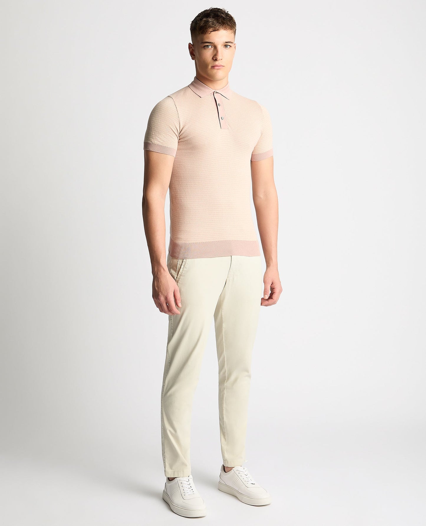 Knitted Cotton Short-Sleeve Polo