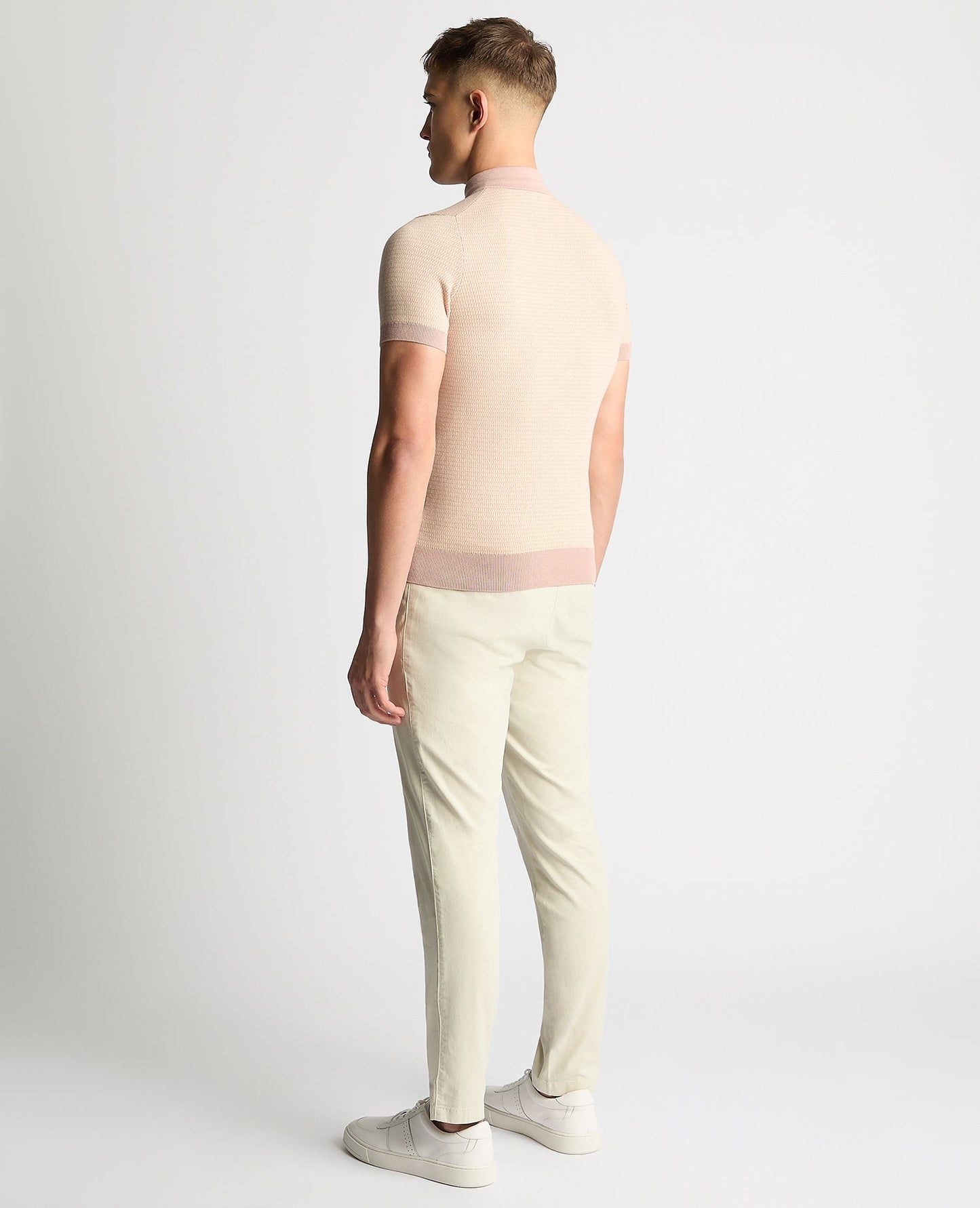 Knitted Cotton Short-Sleeve Polo